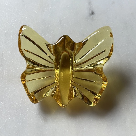 Fire & Light | Signed Citrus Yellow Recycled Glass Butterfly - Picture 1 of 16